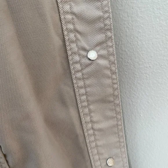 Beige Designer Jean Jacket - Picture 9 of 10